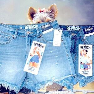 $15 sale Two Rewash jean shorts set size 1/w25
